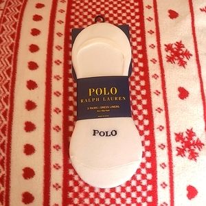 Polo Ralph Lauren Dress Liners Shoe Size 6 - 12.5 White Cotton